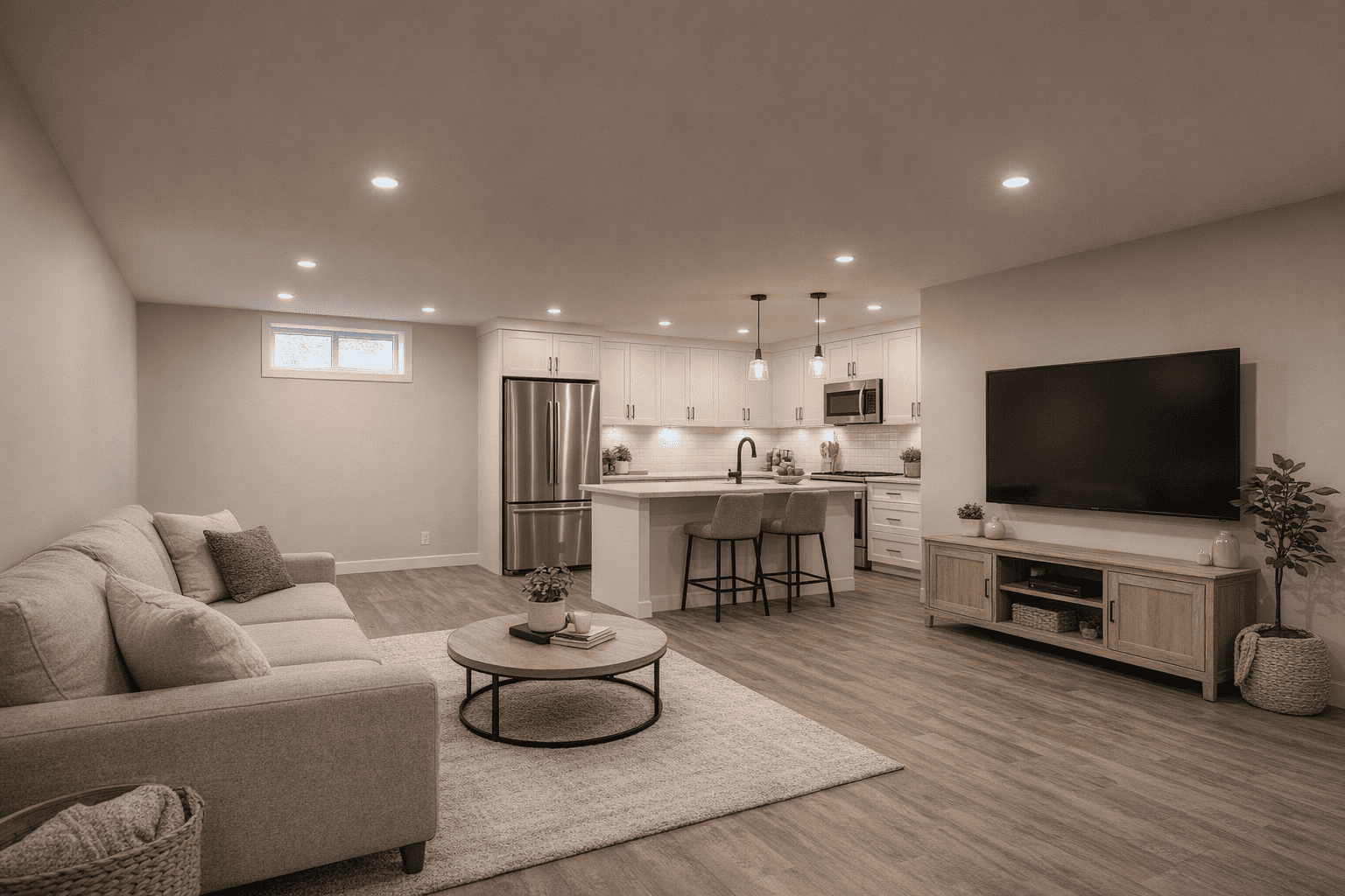 basement renovation – west edmonton fedoriv renovation after