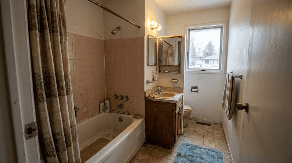 bathroom remodel – west edmonton before fedoriv renovation